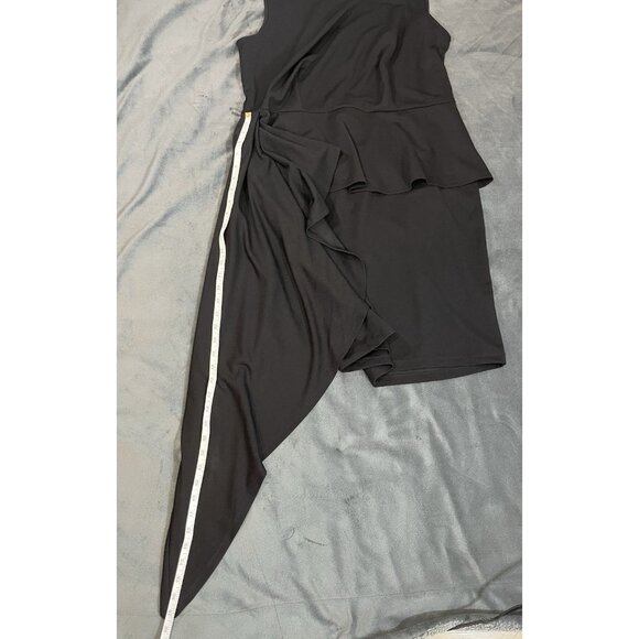 Ashley Stewart Asymmetric Peplum Black Dress - Picture 7 of 16